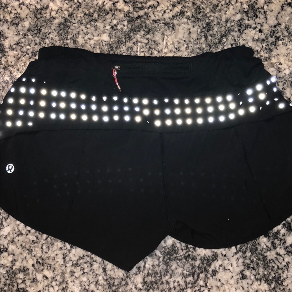 reflective lululemon shorts (size 4)